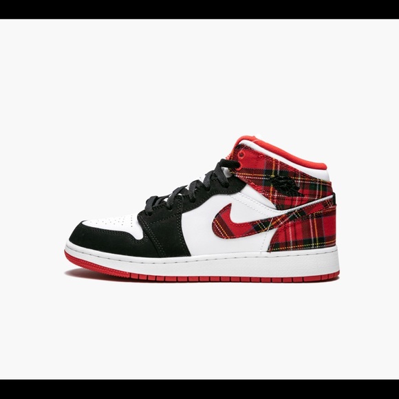 Other - Nike Jordan kids 1 mid plaid size 7c